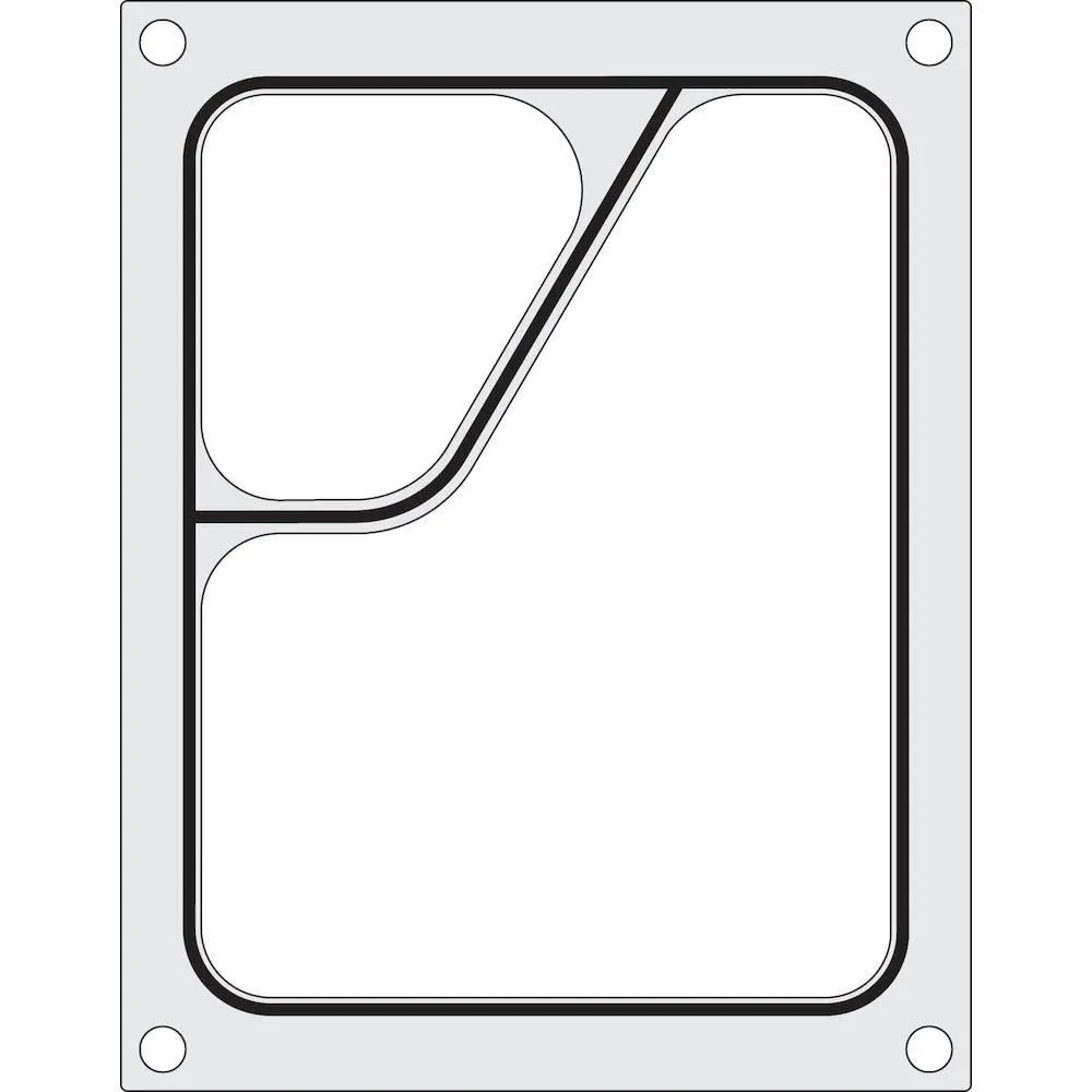 Caserole - Matrita sigilare tavi, 2 compartimente, 227x178 mm, aluminiu