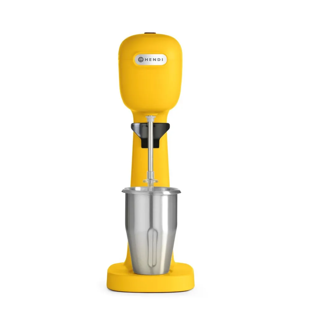 Mixere frappe profesionale - Milk shaker Robert Bronwasser galben, 2 cesti, 400W