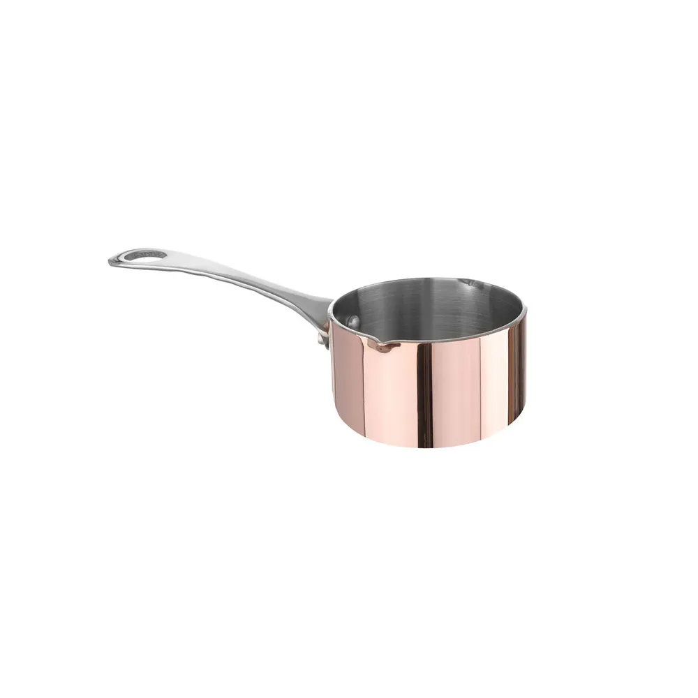 Bucatarie calda - Mini-tigaie sos, 3 straturi, ø85x50 mm, cupru-inox