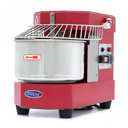 Malaxoare pizza - Mixer aluat 8 litri, 4.5kg aluat, rosu zmeura, viteza reglabila