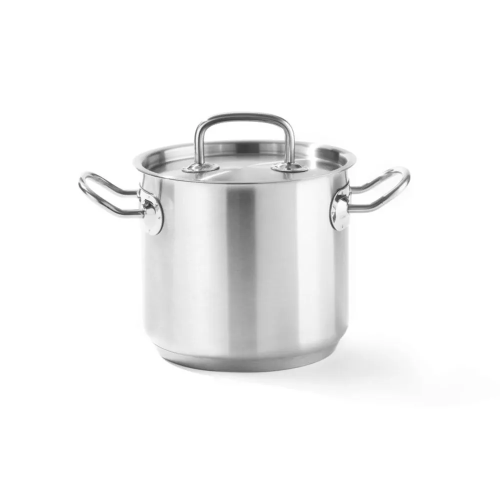 Oale inox profesionale - Oala cu capac 2.8L, 16x14cm, inox, fund triplu, inductie