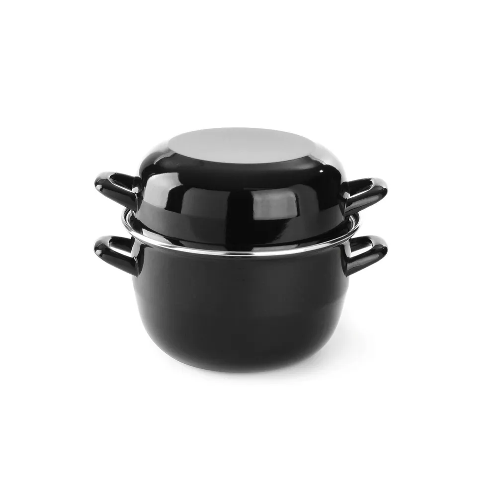 Oale si tigai - Oala emailata cu capac pentru scoici, 2.3L, 20 cm