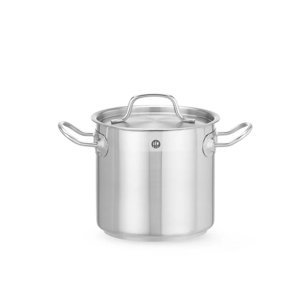 Cratite cu capac din inox - Oala inalta inox, 71.5 litri, cu capac, 45x45 cm