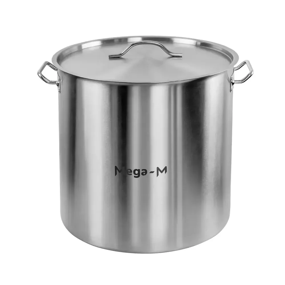 Oale inox profesionale - Oala inox inalta cu capac 71L, 45x45cm