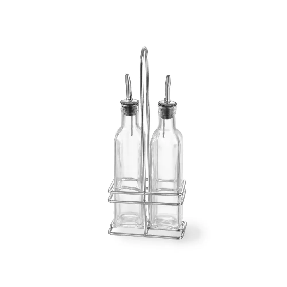 Articole de masa - Oliviera 2 sticle 230 ml, cu picurator, in suport, 115x60x325 mm