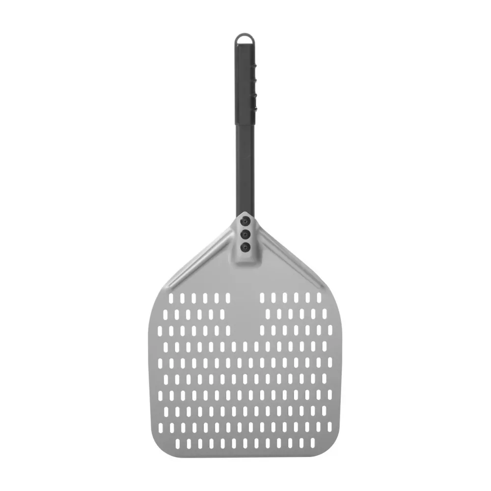 Accesorii pizza - Paleta pizza patrata perforata, 305x660 mm, maner scurt