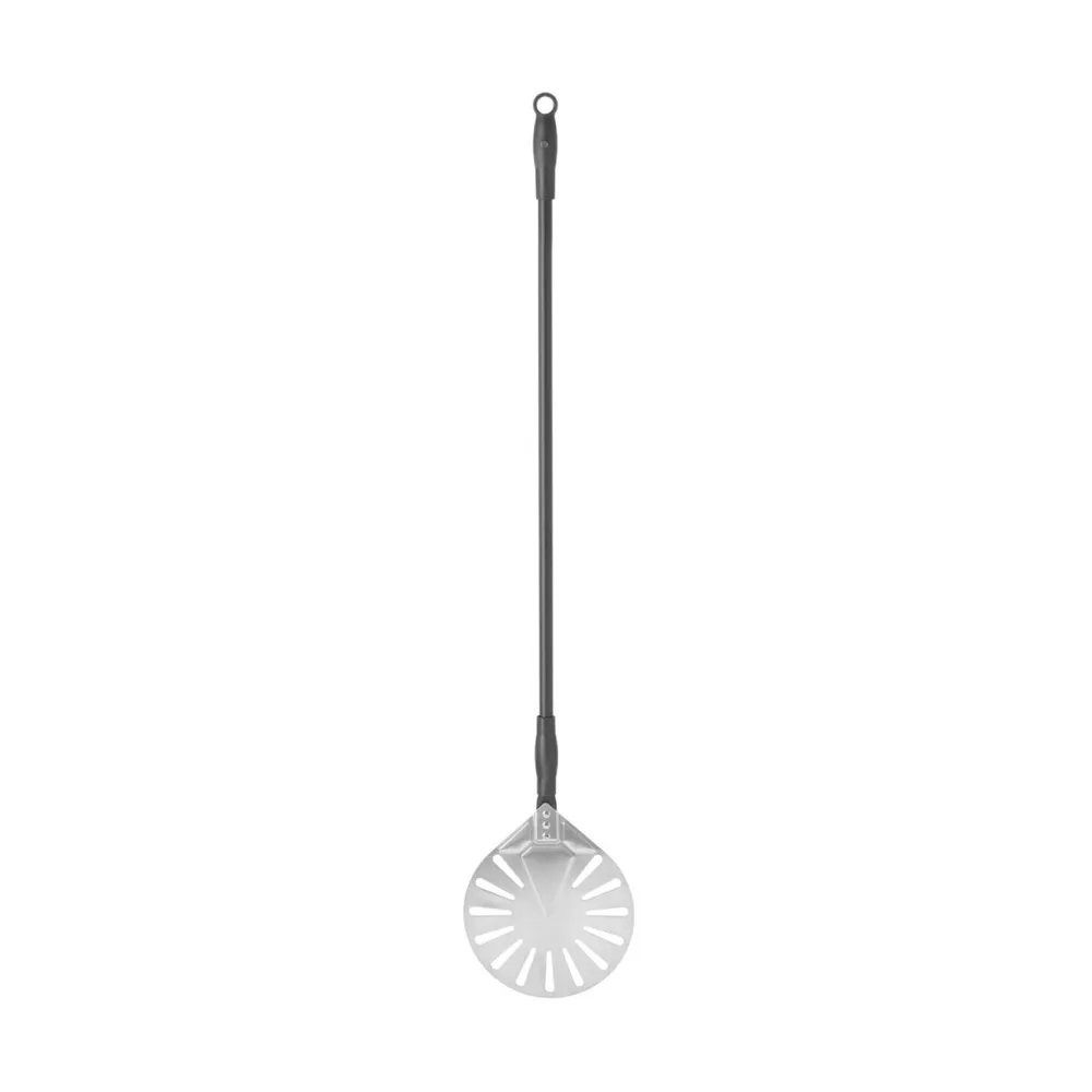 Accesorii pizza - Paleta rotunda perforata, 1200x230 mm, inox, maner lung