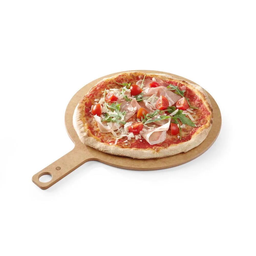 Placa pizza cu maner, 406 mm, fibra de lemn, rezistenta [1]