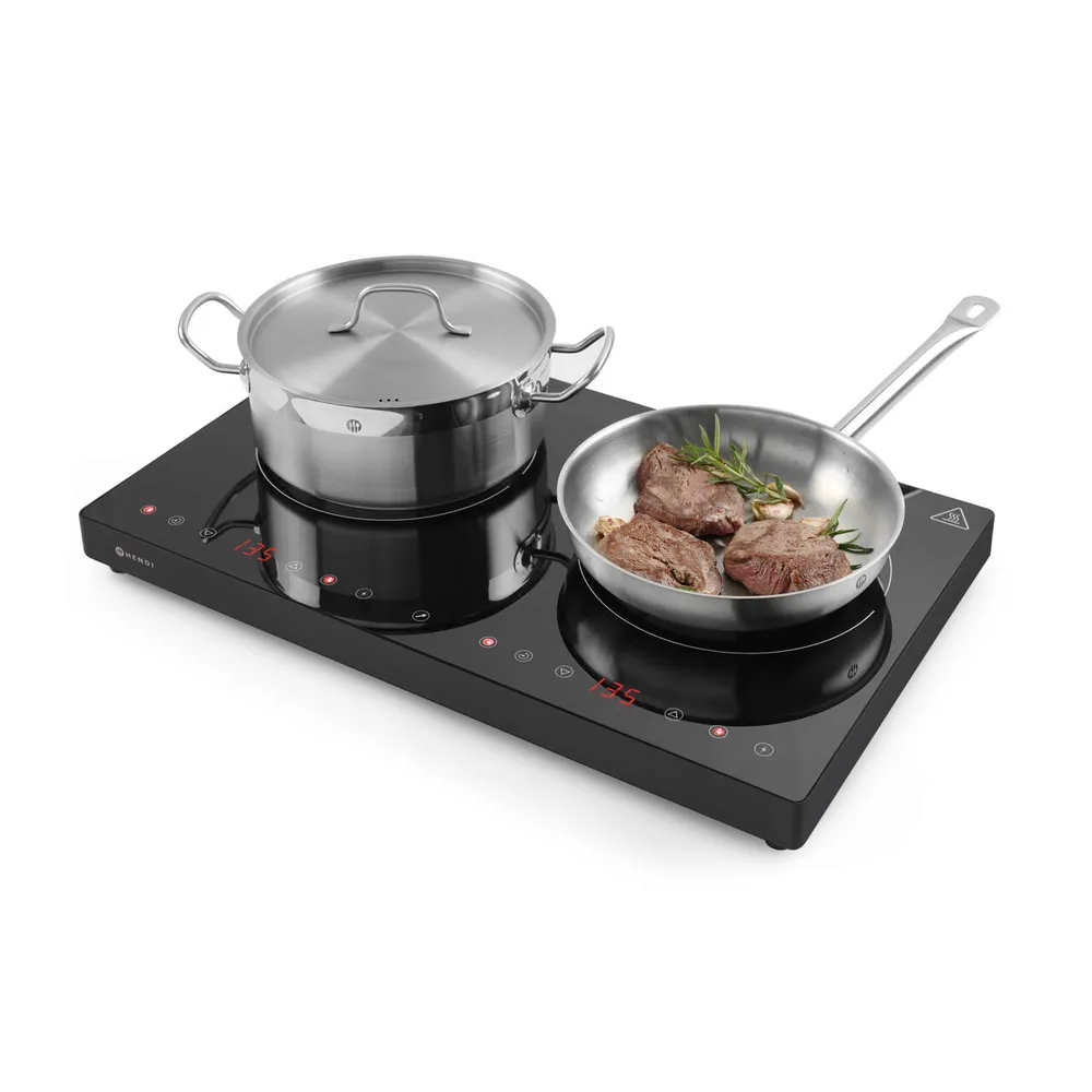 Plita dubla inductie Black Line, 3500W, 2 zone de gatit [1]