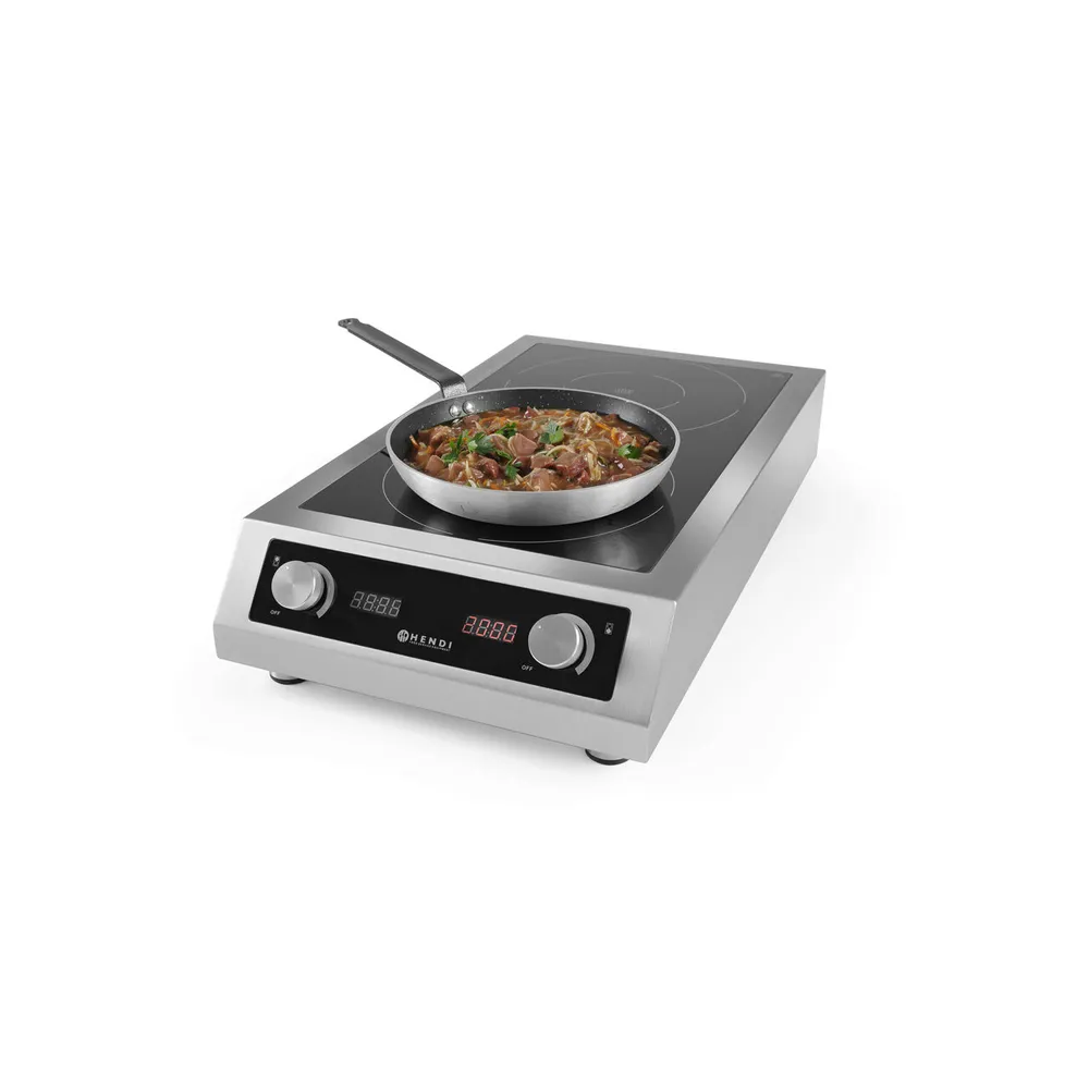 Plita dubla inductie profesionala 7000W, 2 zone incalzire [2]