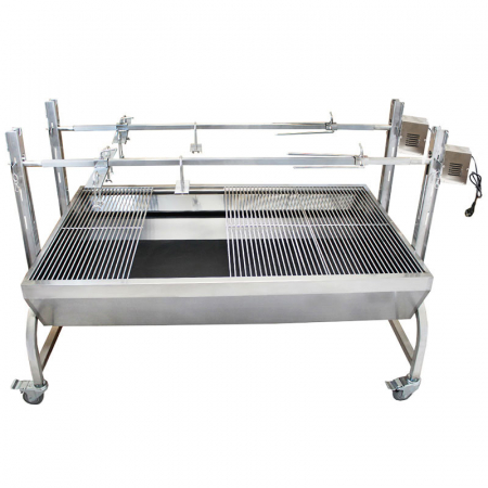 Protap rotisor dublu cu gratar 1260x750 mm pe carbune din inox, 230V, BSG150-D [2]