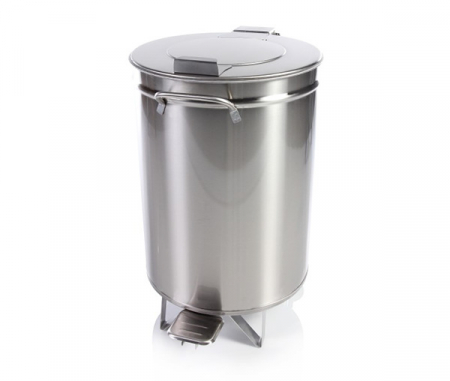 Cosuri gunoi inox - Pubela inox cu capac si pedala, capacitate 75L