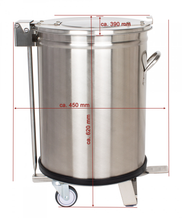 Pubela inox 50 litri cu pedala BGA-50 [3]
