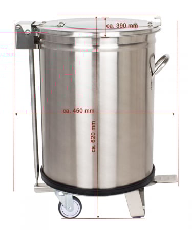 Pubela inox 100 litri cu pedala BGA-100 [3]