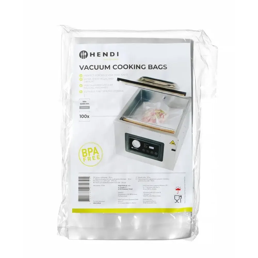 Accesorii - Pungi netede vacuum, 150x250 mm, 100 buc, pentru gatit sous-vide