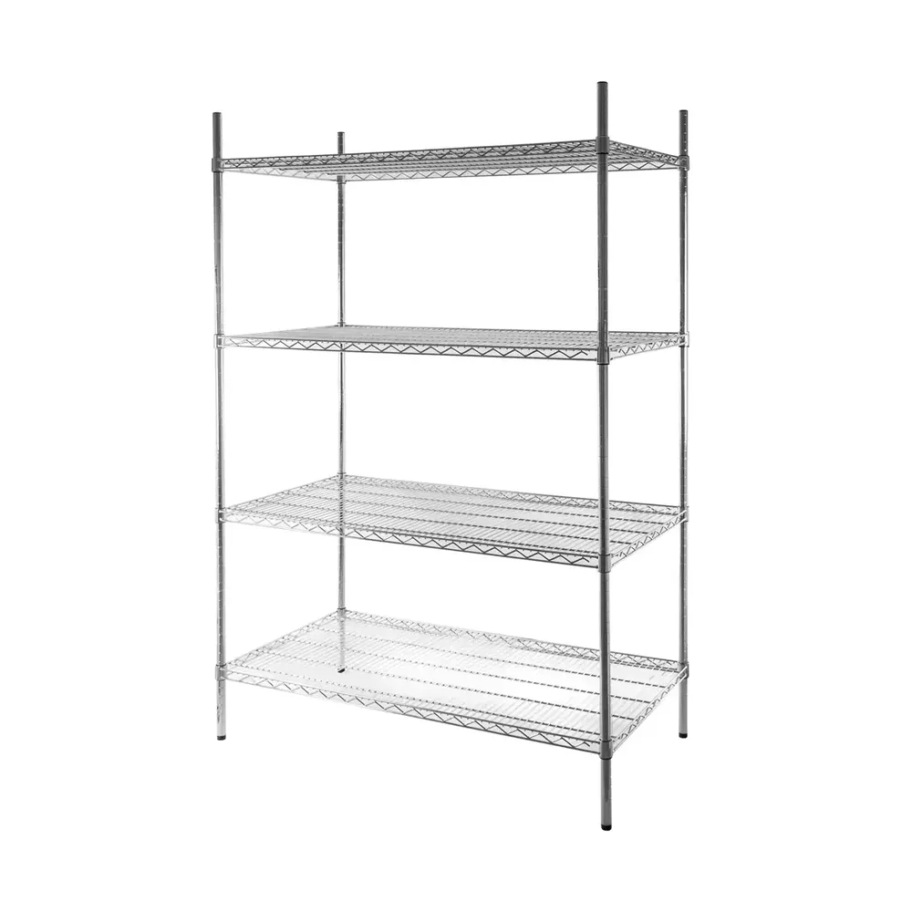 Rastele inox depozitare - Raft cromat 4 polite 150x60x180 cm, uz profesional