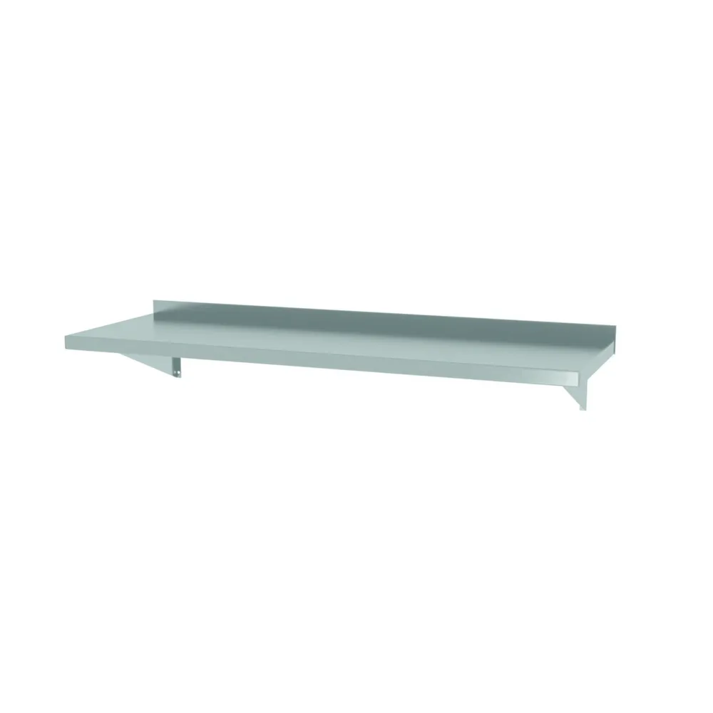 Rastele inox depozitare - Raft de perete cu 2 suporturi din otel, 1000x300x250mm