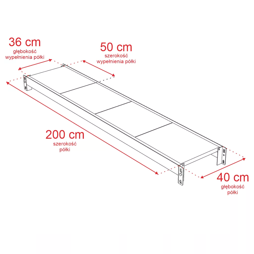Raft depozitare 4 rafturi 200x208.5x40cm extensie [2]