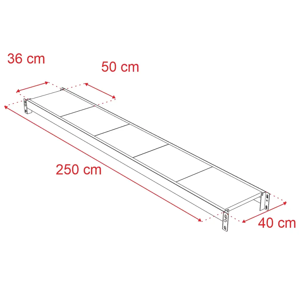 Raft depozitare 4 rafturi 200x258.5x40cm extensie [1]