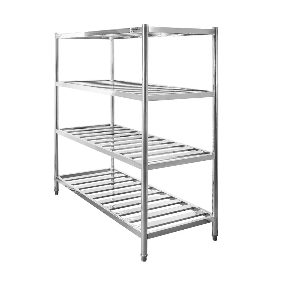 Rastele inox depozitare - Raft inox, 4 grilaje 155x60x180cm