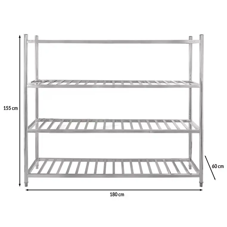 Raft inox, 4 grilaje 155x60x180cm [1]