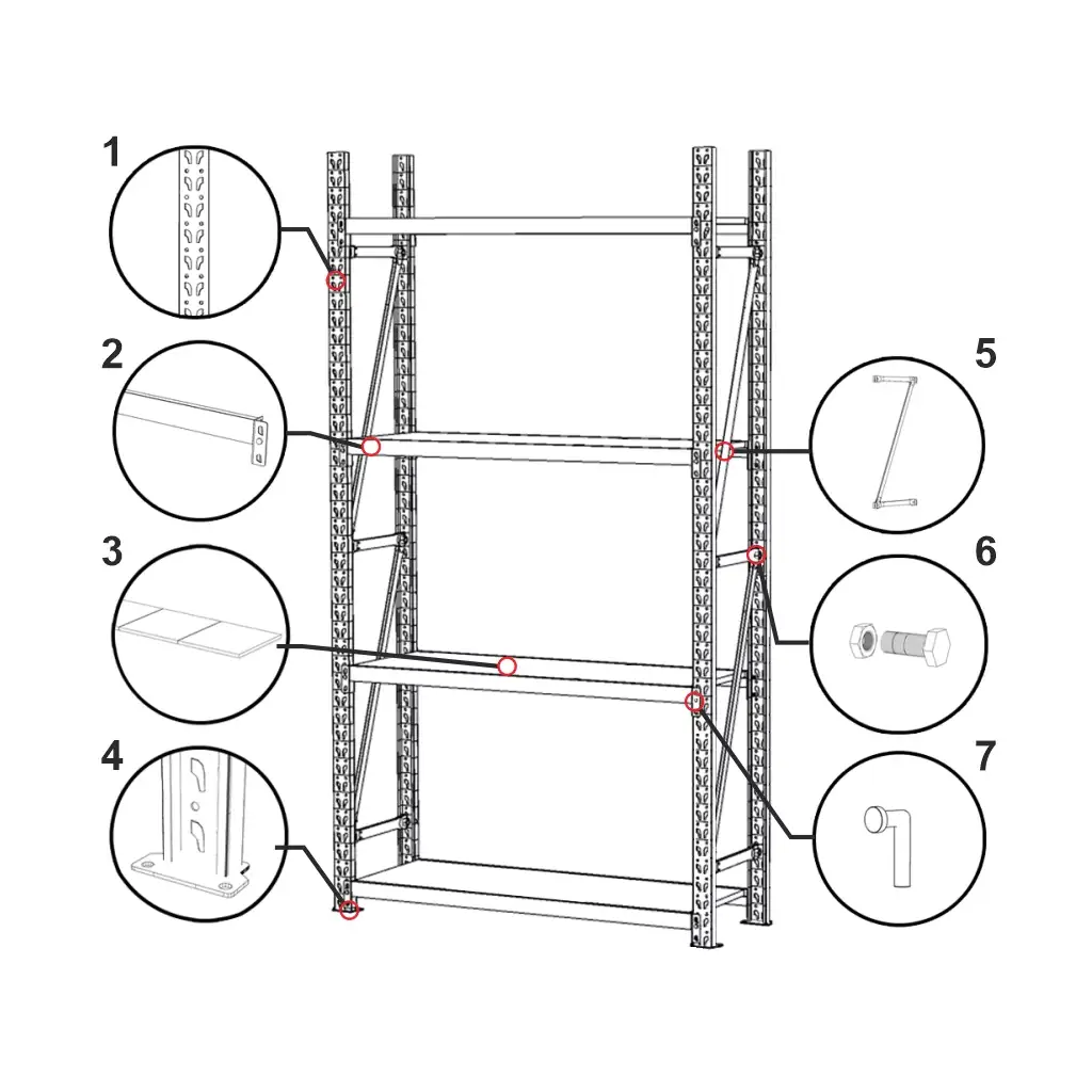 Raft magazin 5 rafturi 200x199x50cm [1]