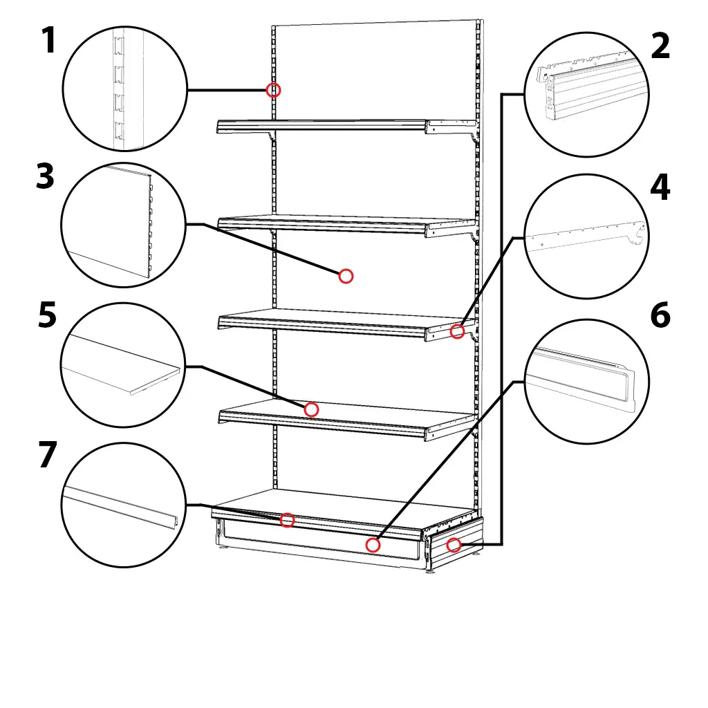 Raft magazin dublu 210x100cm baza, grafit [5]