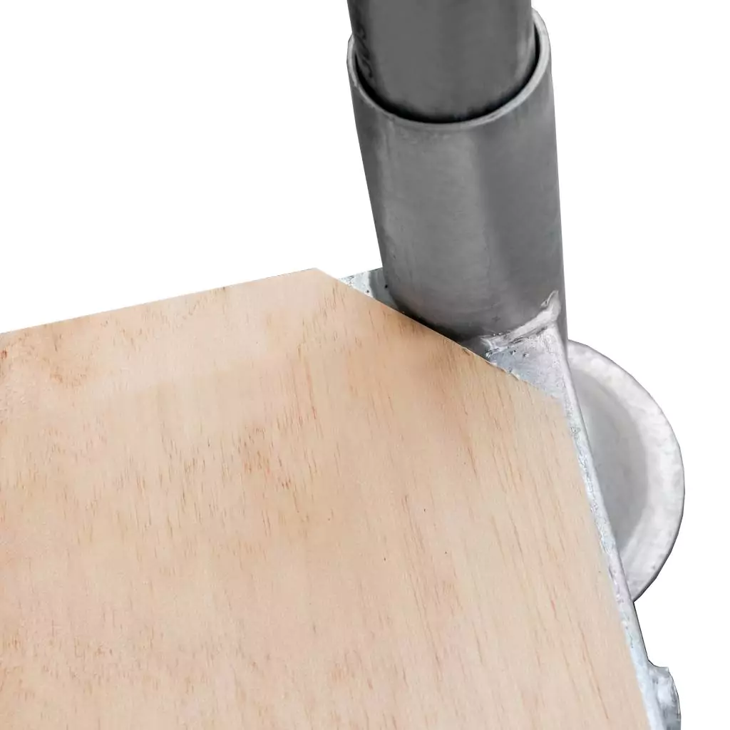 Raft metalic mic 155x118x31 cm zincat cu baza din placaj [5]