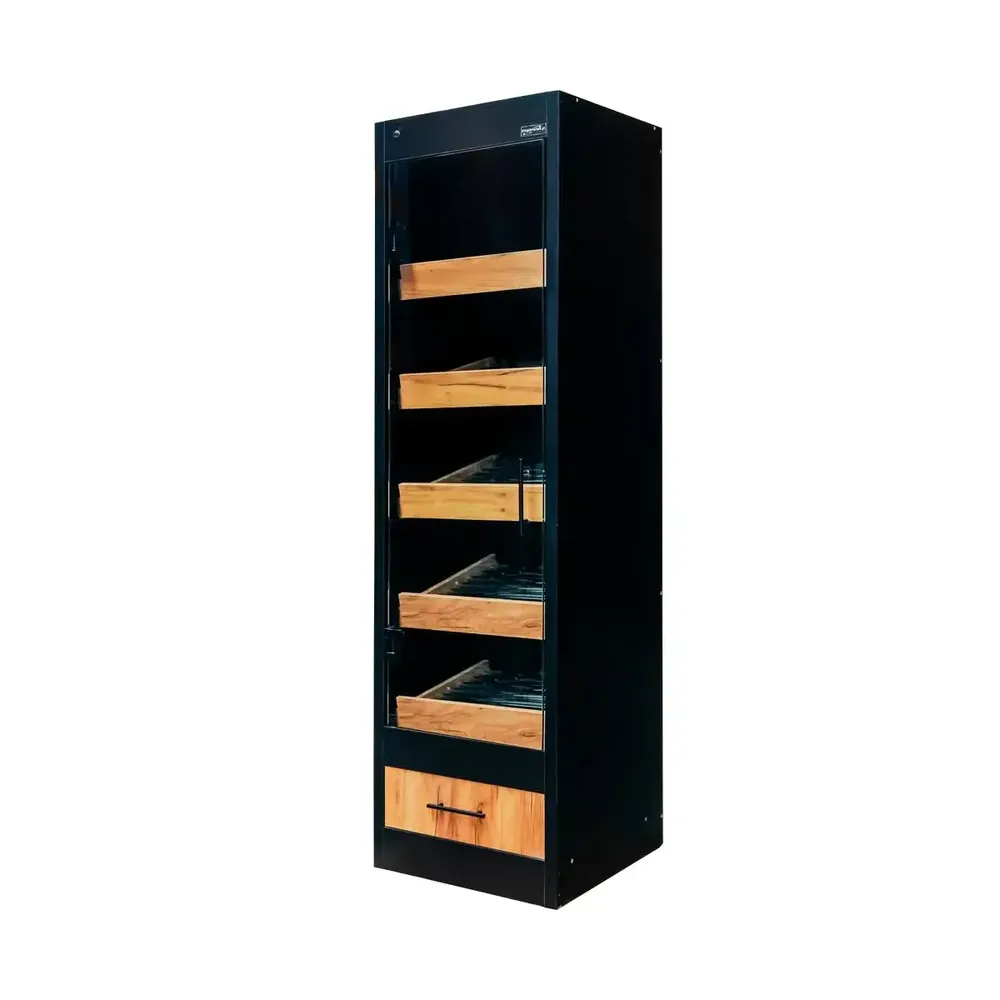 Mobilier pentru magazine - Raft paine modul cu sticla 205/60cm, stejar kraft