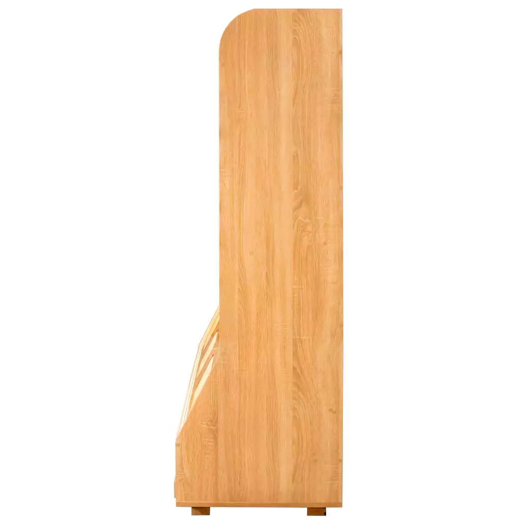 Raft paine plexiglas, iluminare, 180cm, stejar american [1]