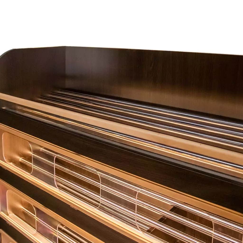 Raft paine plexiglas, iluminare, LED 180cm, wenge [4]