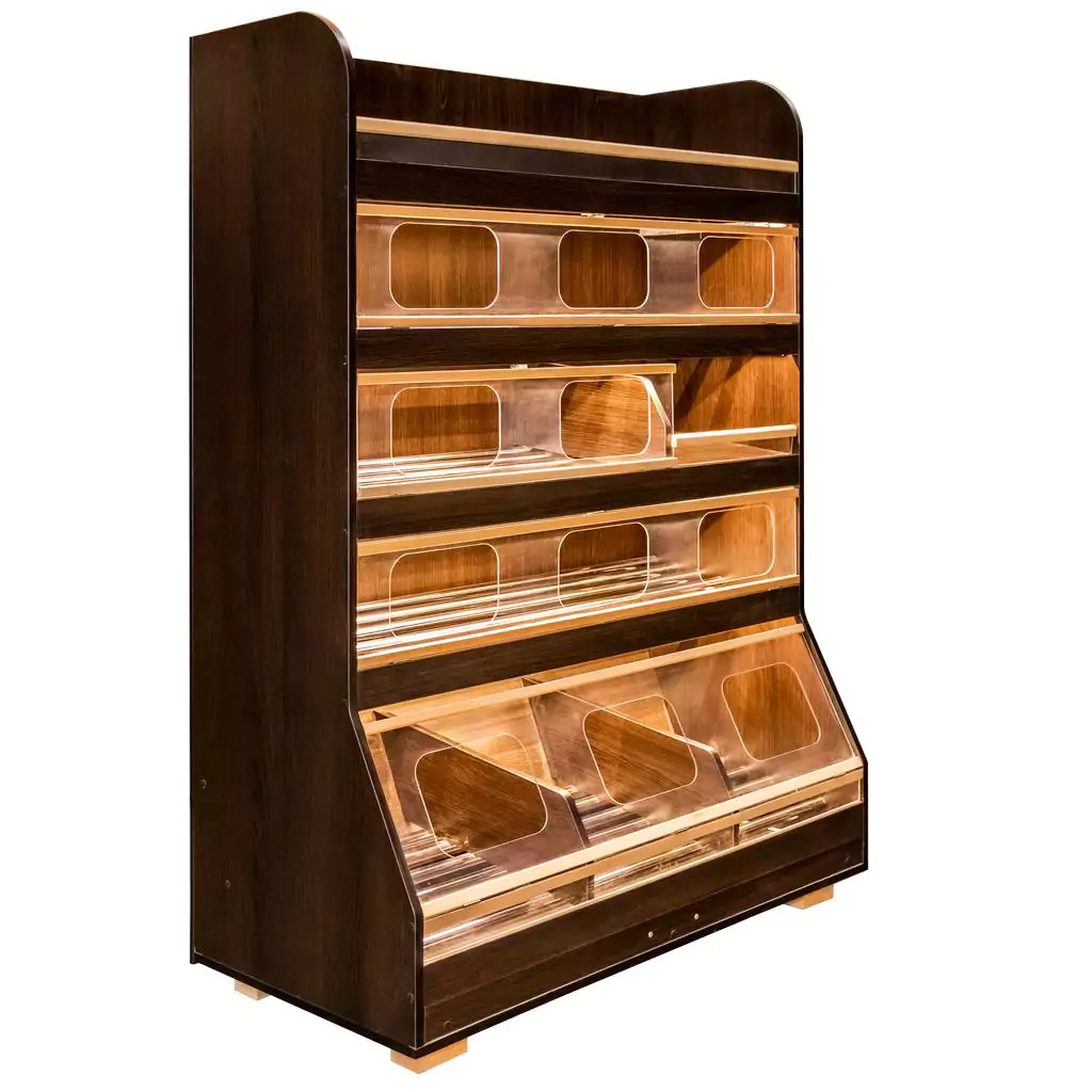 Raft paine plexiglas, iluminare, LED 180cm, wenge [7]