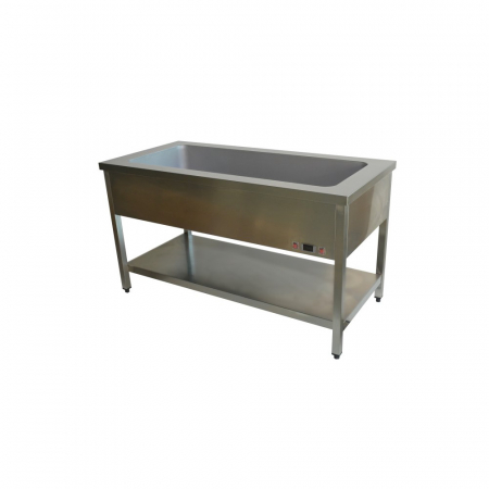 Bain Marie Linia 700 - Bain-marie cu suport deschis tip masa, 3 GN 1/1, latime 700 mm