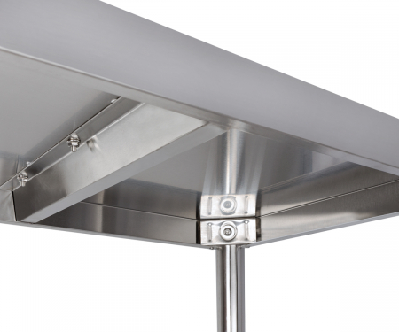 Rastel din inox cu 4 polite pline 1200x460 mm BER4 [4]