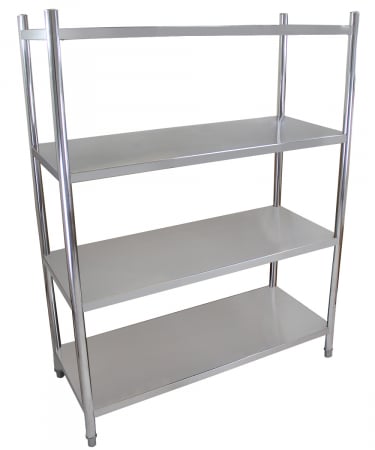Rastele inox depozitare - Rastel din inox cu 4 polite pline 1200x460 mm BER4