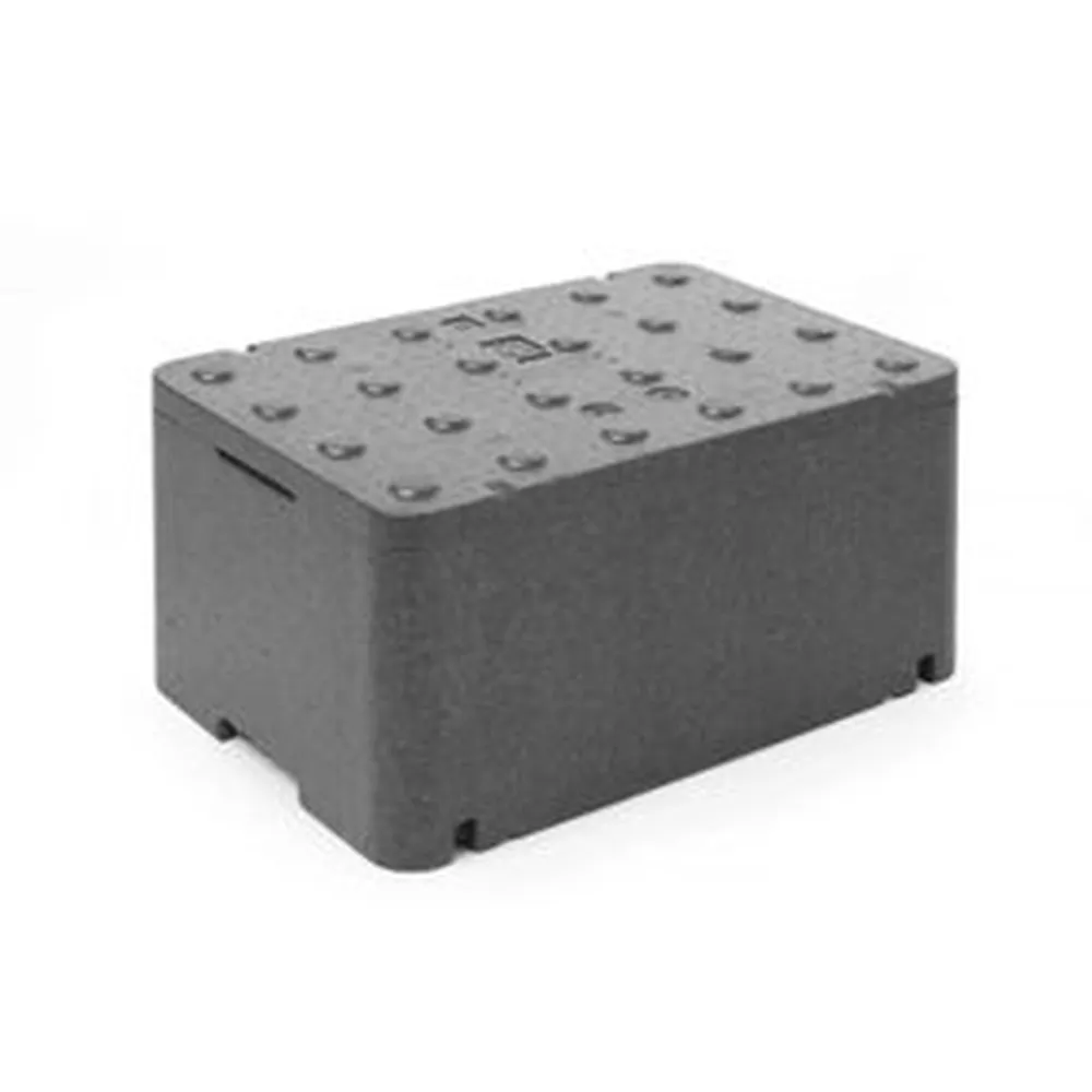 Cutii termoizolante - Recipient termoizolant piocelan, 47L, 600x400x296 mm, negru