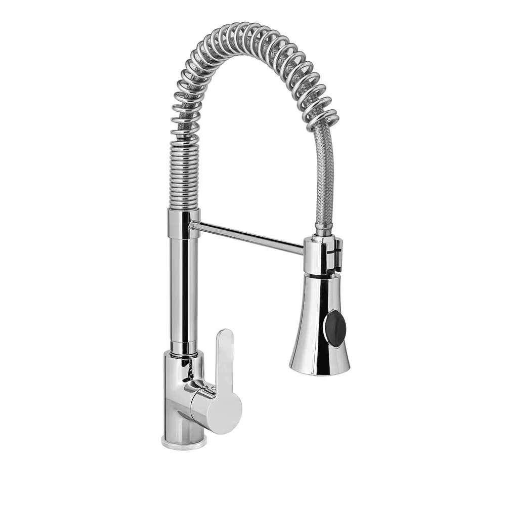 Accesorii mobilier inox - Robinet lavoar cu dus extensibil, inox, 445 mm