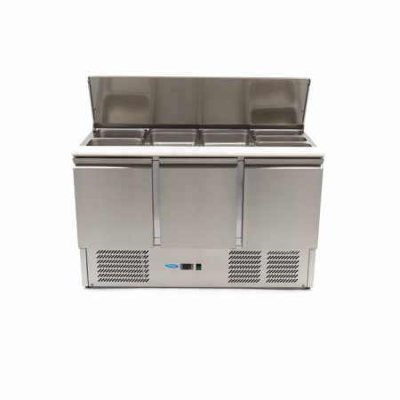 Saladeta inox 400 litri cu 3 usi si blat de taiere inclus [2]