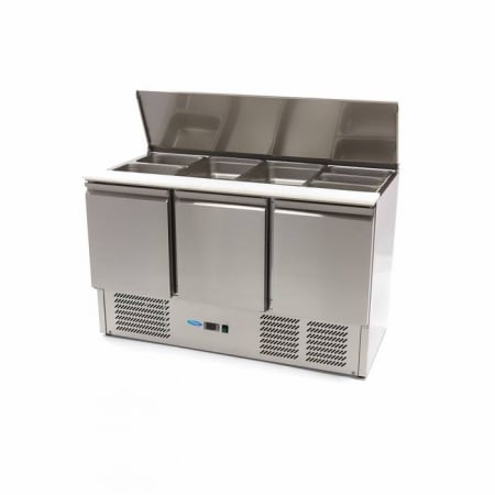 Saladeta inox 400 litri cu 3 usi si blat de taiere inclus [6]