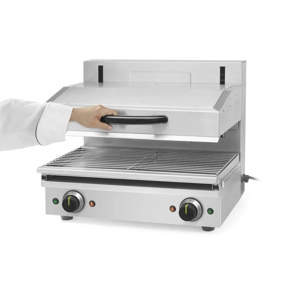 Salamandre electrice - Salamander profesional, 3600W, 2 zone incalzire, inox
