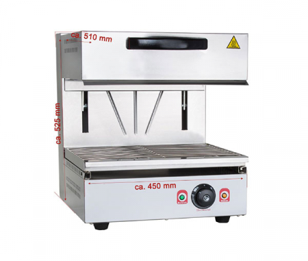 Salamandra profesionala din inox, 435×310 mm, 230V, 2,8kW, BWB-2 [2]