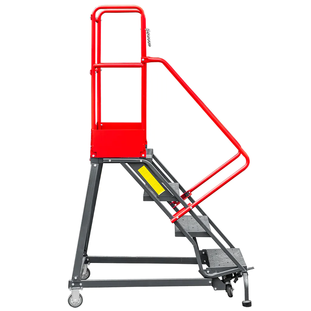 Scara de depozit mobila 102cm, 4 trepte, platforma si frana [3]