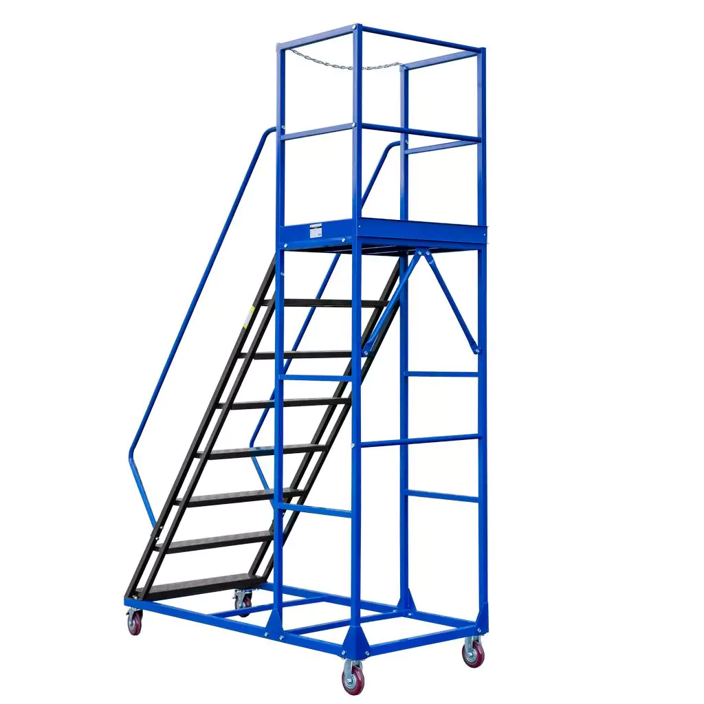 Scara de depozit mobila standard 200cm, 8 trepte, platforma [3]
