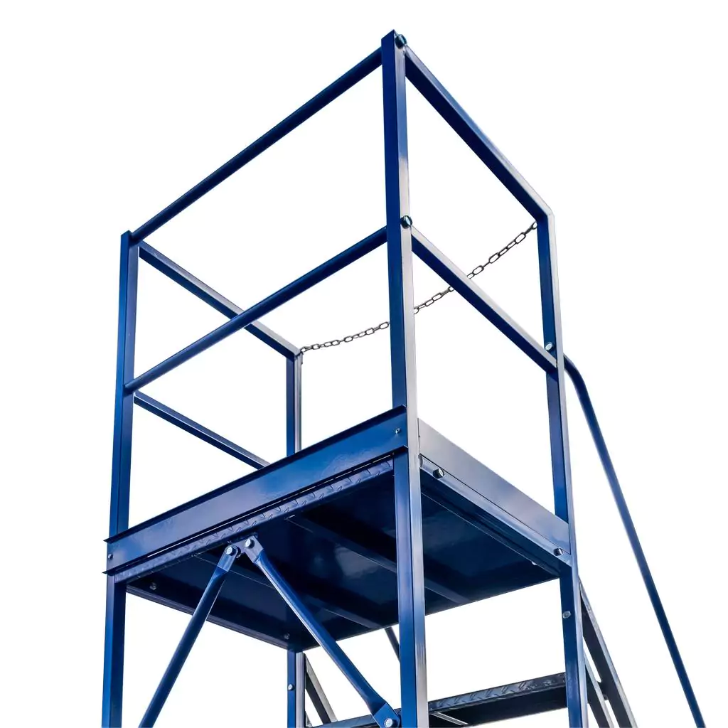 Scara de depozit mobila standard 200cm, 8 trepte, platforma [4]