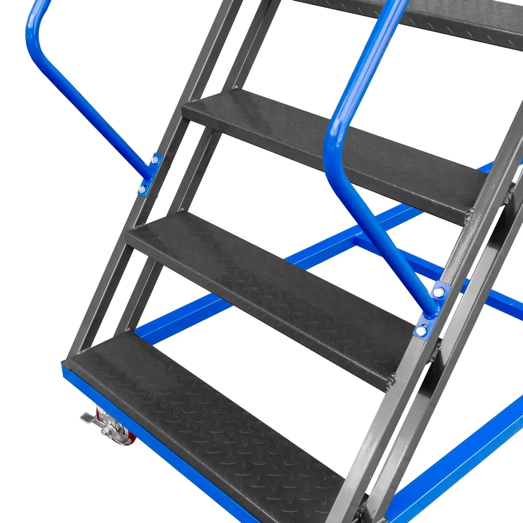 Scara de depozit mobila standard 300cm, 12 trepte, platforma [3]