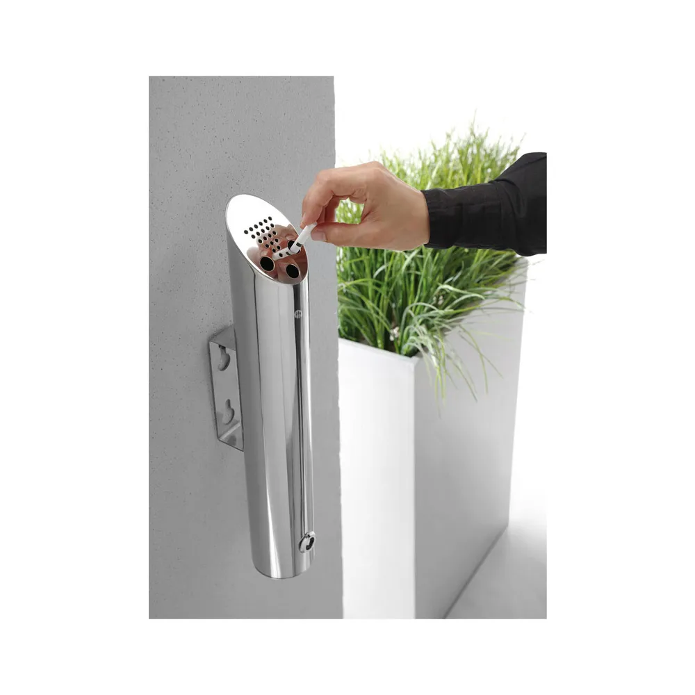 Scrumiera perete, inox 18/8, ø7.5x46 cm [1]