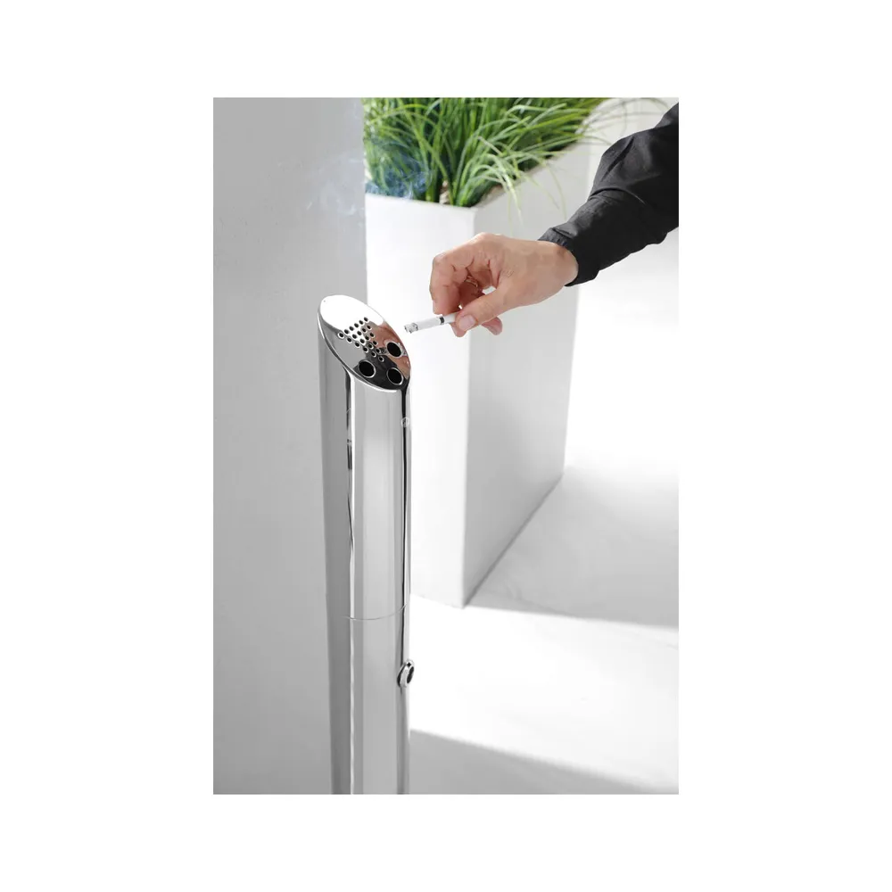 Scrumiera tip stalp, inox, ø17x92 cm [3]