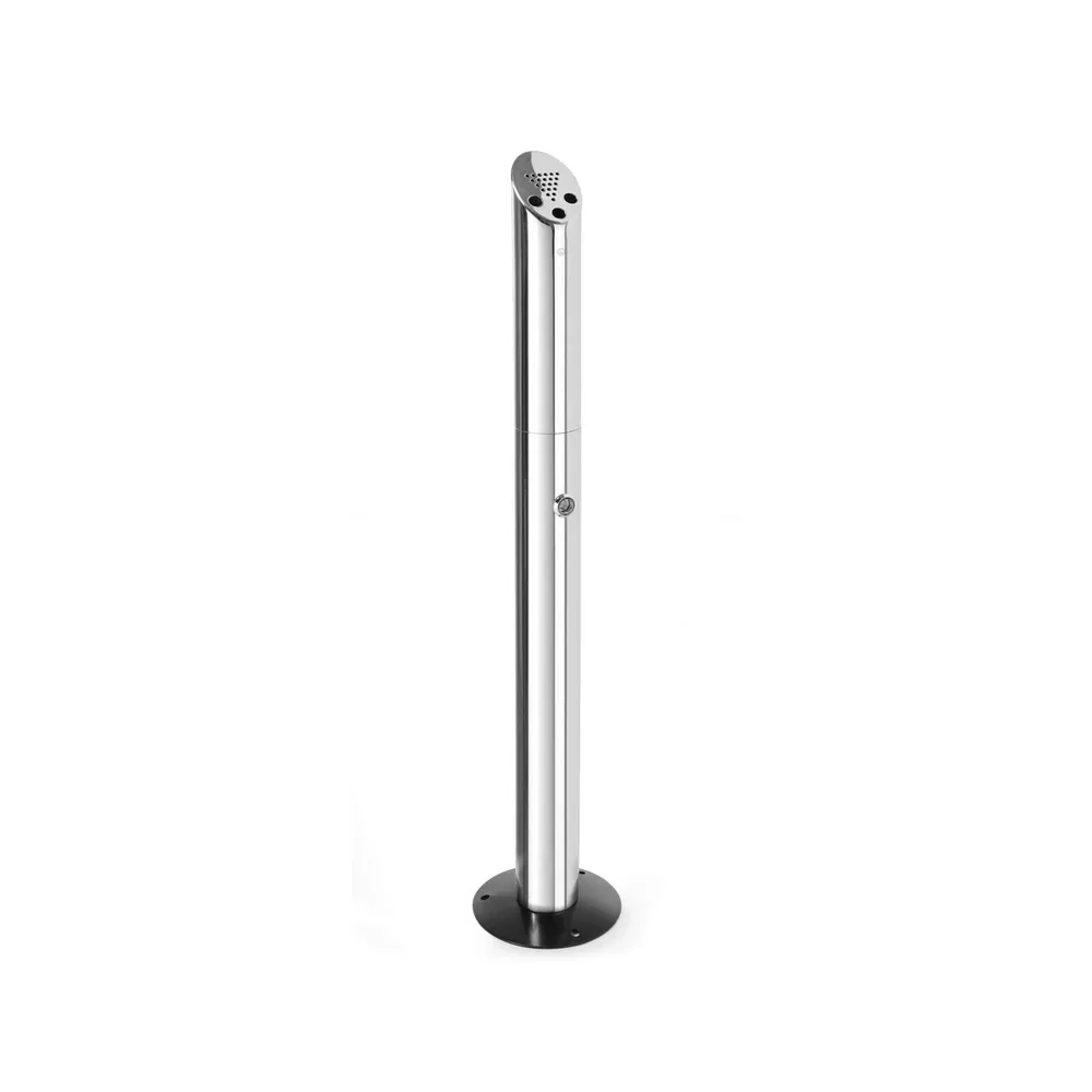 Cosuri gunoi inox - Scrumiera tip stalp, inox, ø17x92 cm