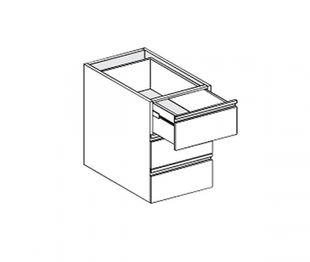 Accesorii mobilier inox - Casetiera 4 sertare GN