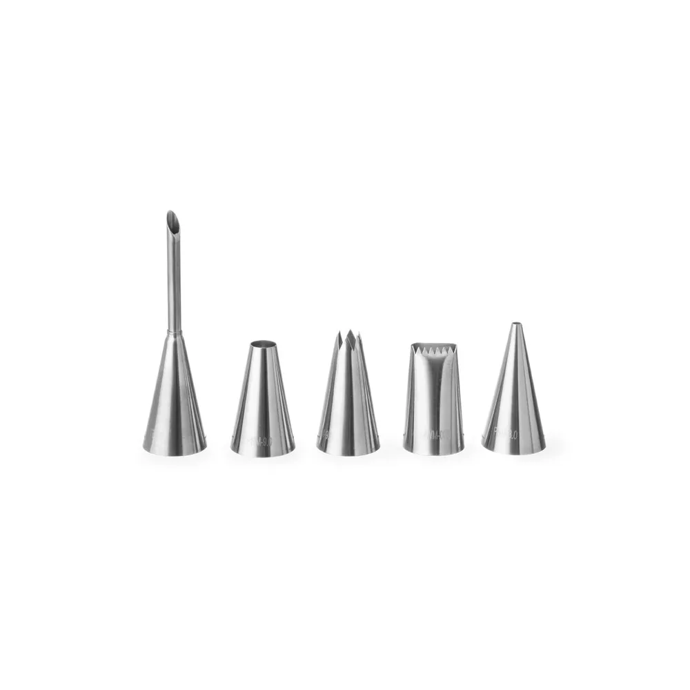 Ustensile patiserie-cofetarie - Set 5 varfuri decorare patiserie, inox, pentru macarons